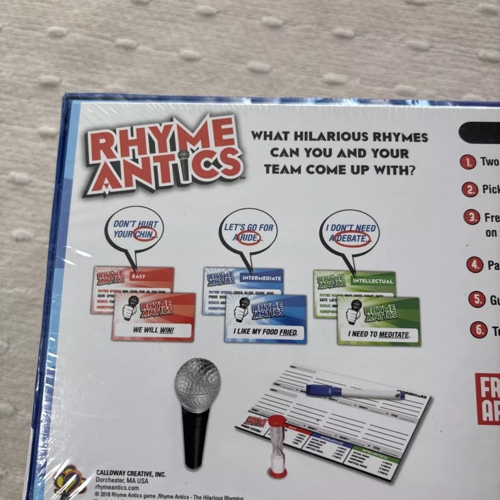 Rhyme Antics - Brand New Sealed in Box - The Hilarious Rhyming Vocabulary Game - Picture 7 of 14